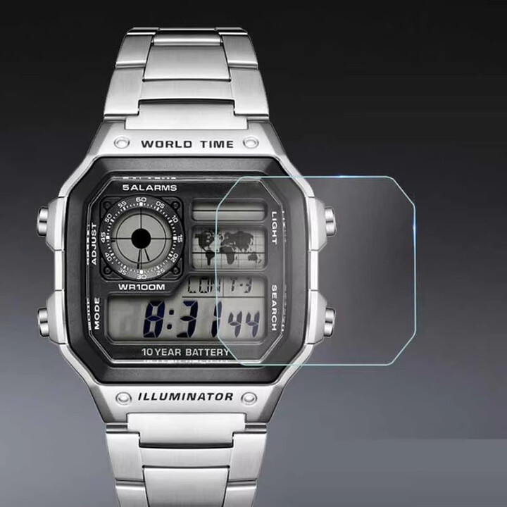 Caysolle 3pcs Screen Protector Cover Film For Casio DW-5600/5610 AE-1200/1300/1400 A158WA A159WA A168WA A700 AQ230 GBD-200 GX-56 GBX-100