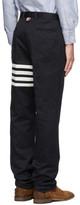 Thumbnail for your product : Thom Browne Navy Seamed Four Bar Unconstructed Chino Trousers
