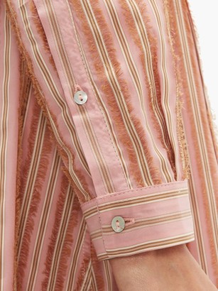 Thierry Colson Tiziana Striped Fil-coupe Dress - Pink