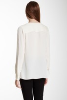 Thumbnail for your product : Catherine Malandrino Yellow Label Caitlin V-Neck Silk Blend Blouse
