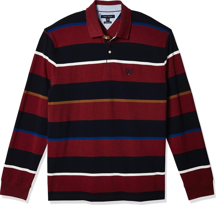 Tommy Hilfiger Men's Regular Long Sleeve Polo Shirt in Classic Fit B4404  Rhubarb H XS - ShopStyle
