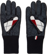 Thumbnail for your product : Moncler Gamme Bleu Navy & Red Argyle Gloves