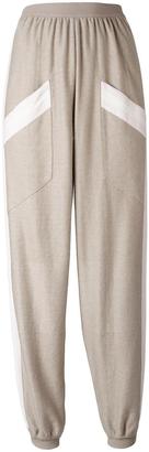 Agnona contrast trimmed track pants - women - Cotton/Cashmere - S