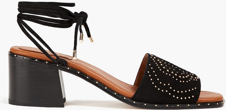 Maje Studded suede sandals ShopStyle