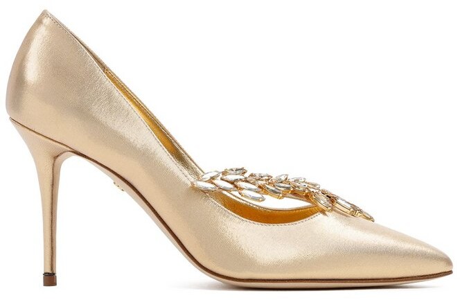 Manolo Blahnik Gold Women's Shoes | Shop the world's largest 