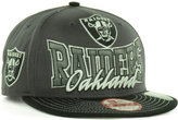 Thumbnail for your product : New Era Oakland Raiders Graphite Out and Up 9FIFTY Snapback Cap