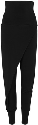 Crea Concept Black Wrap-effect Jersey Trousers