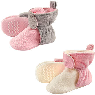 Hudson Baby Light Pink & Cream Fleece-Lined Bootie Set - Infant