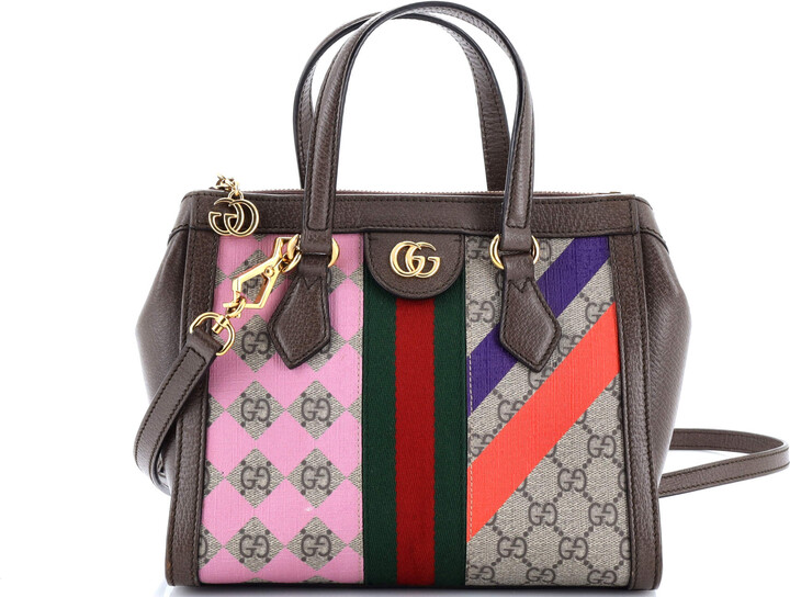 Gucci Ophidia Top Handle Tote Geometric GG Coated Canvas Small