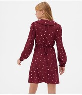 Thumbnail for your product : New Look Spot Frill Collar Tie Waist Mini Dress - Multi