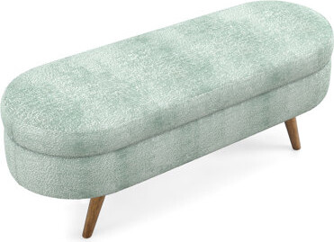Hokku Designs Oval Storage, Rubber Wood Legs, 43.5\"x16\"x16\