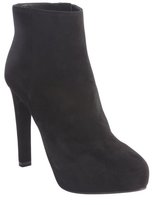 Thumbnail for your product : Prada black suede side zip platform heel booties