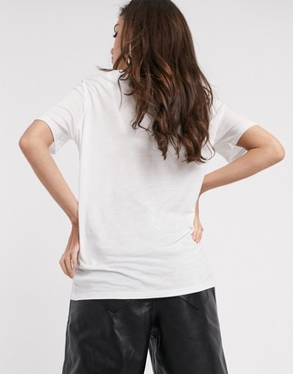 ASOS DESIGN relaxed t-shirt in drapey fabric in white