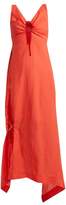 Thumbnail for your product : Preen by Thornton Bregazzi Felicity Drawstring Detailed Linen Dress - Womens - Red