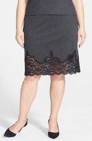 Thumbnail for your product : Vince Camuto Lace Panel Pencil Skirt (Plus Size)