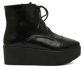 Thumbnail for your product : Shoelace PU Platform Black Boots