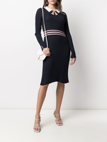 Thumbnail for your product : Ports 1961 Fully Fashioned ribbed-knit wool dress