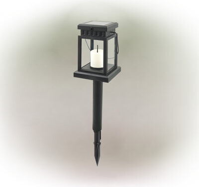 Alpine Black Solar Powered Integrated LED Pathway Light