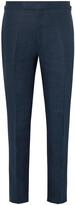 Thumbnail for your product : Kingsman Navy Cotton, Linen And Silk-Blend Suit Trousers