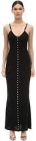 Thumbnail for your product : Azzaro SILK & COTTON JERSEY DRESS W/ CRYSTALS