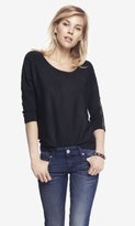 Thumbnail for your product : Express Zip Drop Shoulder Sweater