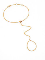 Thumbnail for your product : Jennifer Zeuner Jewelry Kristen 18K Yellow Gold Vermeil Hand Chain Bracelet & Ring