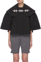 Thumbnail for your product : SHUSHU/TONG Round embellished collar A-line jacket