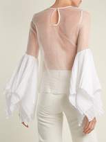 Thumbnail for your product : Chufy - X Juan Hernandez Daels Silk Blend Organza Blouse - Womens - White