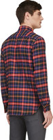 Thumbnail for your product : Markus Lupfer Red Plaid Flannel Shirt