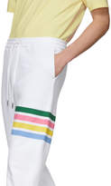 Thumbnail for your product : Thom Browne White Jersey 4-Bar Lounge Pants