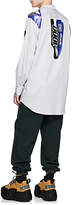 Thumbnail for your product : Vetements Men's Logo Cotton-Blend Fleece Inside-Out Sweatpants - Dk. Green