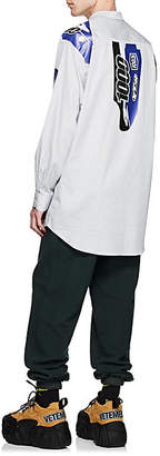 Vetements Men's Logo Cotton-Blend Fleece Inside-Out Sweatpants - Dk. Green