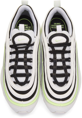 Nike White and Black Air Max 97 Sneakers