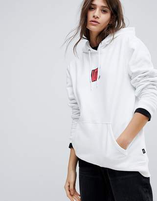 Vans Oversized Hoodie In White With Logo