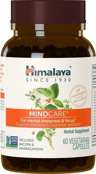 Himalaya HimalayaMindCare,NootropicBrainSupplementBoosterforMentalSharpness,Focus,Memory&CognitiveWellness,1170mg,60Capsules