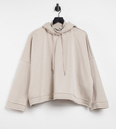 Thumbnail for your product : Noisy May Curve hoodie with high neck in stone