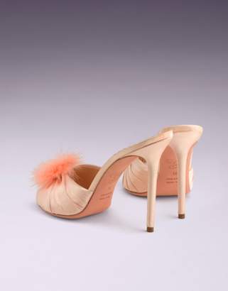 Agent Provocateur Elice Mule High Heels In Blush Satin