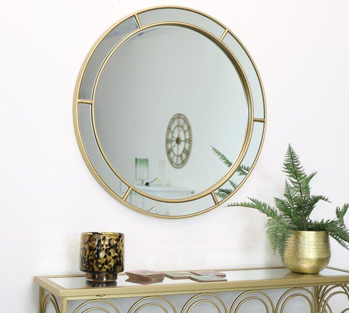 Melody Maison Large Round Gold Window Mirror 80cm X 80cm ShopStyle