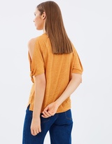 Thumbnail for your product : Whistles Tie Cuff Cold Shoulder Linen Tee