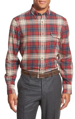 Nordstrom Men's Regular Fit Plaid Flannel Sport Shirt