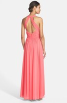 Thumbnail for your product : Eliza J Halter Chiffon Gown