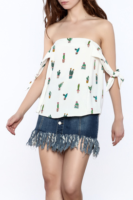 Do & Be Off The Shoulder Cactus Top