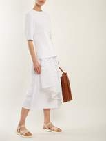 Thumbnail for your product : Sportmax Nabulus Eyelet Lace Asymmetric Skirt - Womens - White