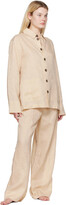 Thumbnail for your product : Sleeper Beige Linen Pyjama Set