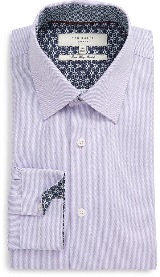 Ted Baker Sunray Trim Fit Stretch Dress Shirt - ShopStyle