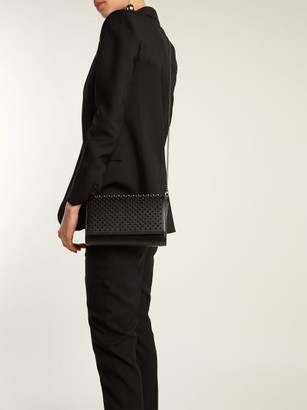 Christian Louboutin Paloma Spike-embellished Leather Clutch - Black