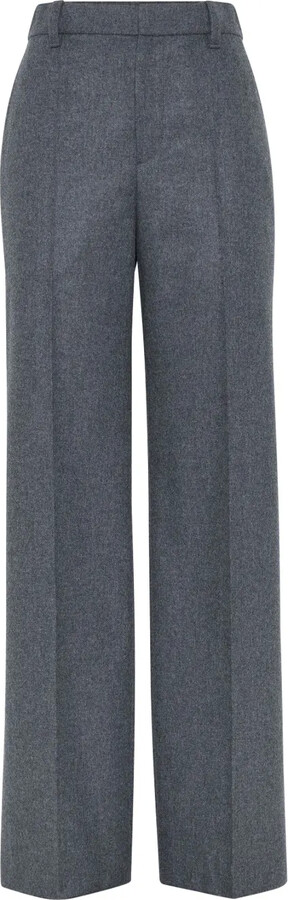 Brunello Cucinelli Wide-Leg Tailored Trousers