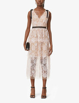 Thumbnail for your product : Self-Portrait Tiered floral lace midi dress