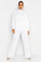 Thumbnail for your product : boohoo Crew Neck Sweat And Wide Leg Tracksuit