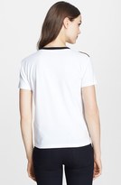 Thumbnail for your product : RED Valentino Point d'Esprit Yoke Cotton Jersey Tee